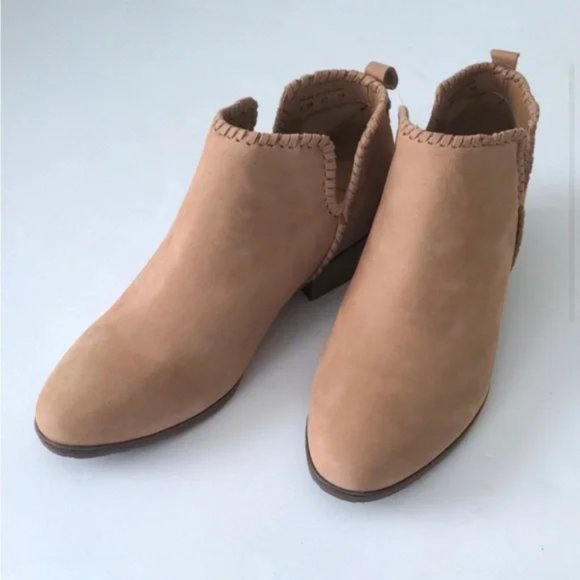 Jack Rogers Suede Ankle Boots Tan Oak Waterproof Layla Booties size 8.5 NEW - Picture 6 of 12